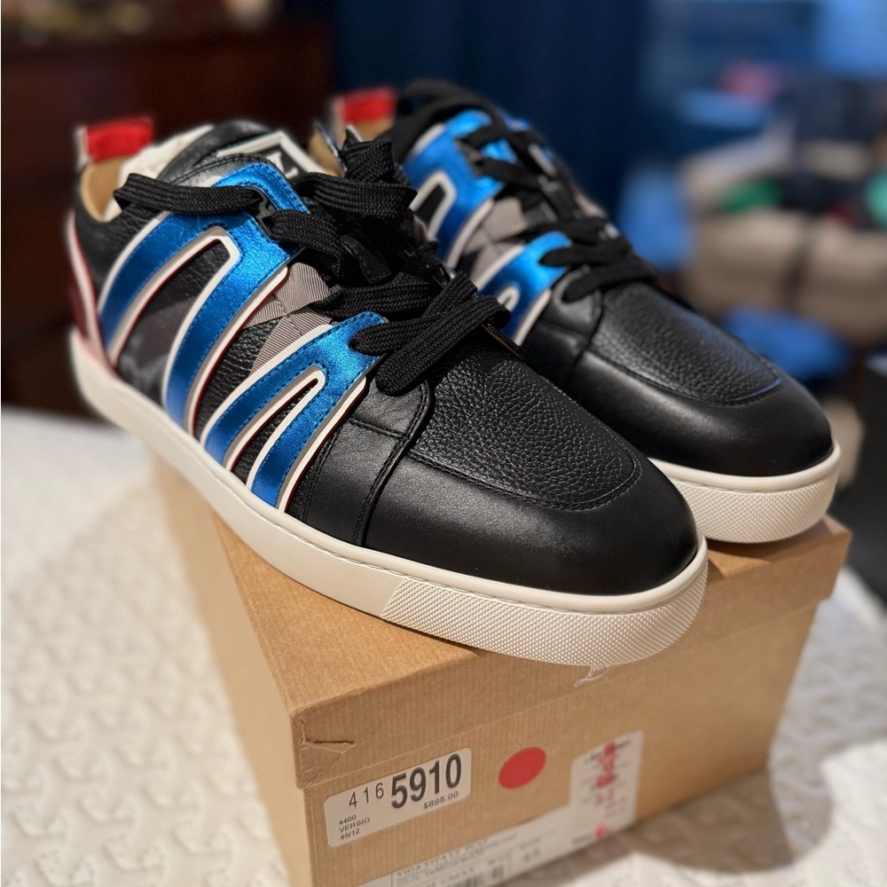 Christian Louboutin Black and Blue Men's Sneakers